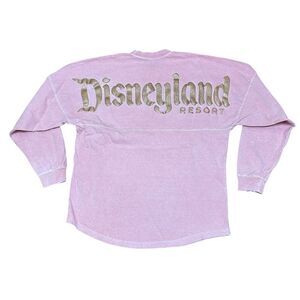 Disneyland Spirit Jersey Adult‎ Small Pink Glitter Letters Flaw
